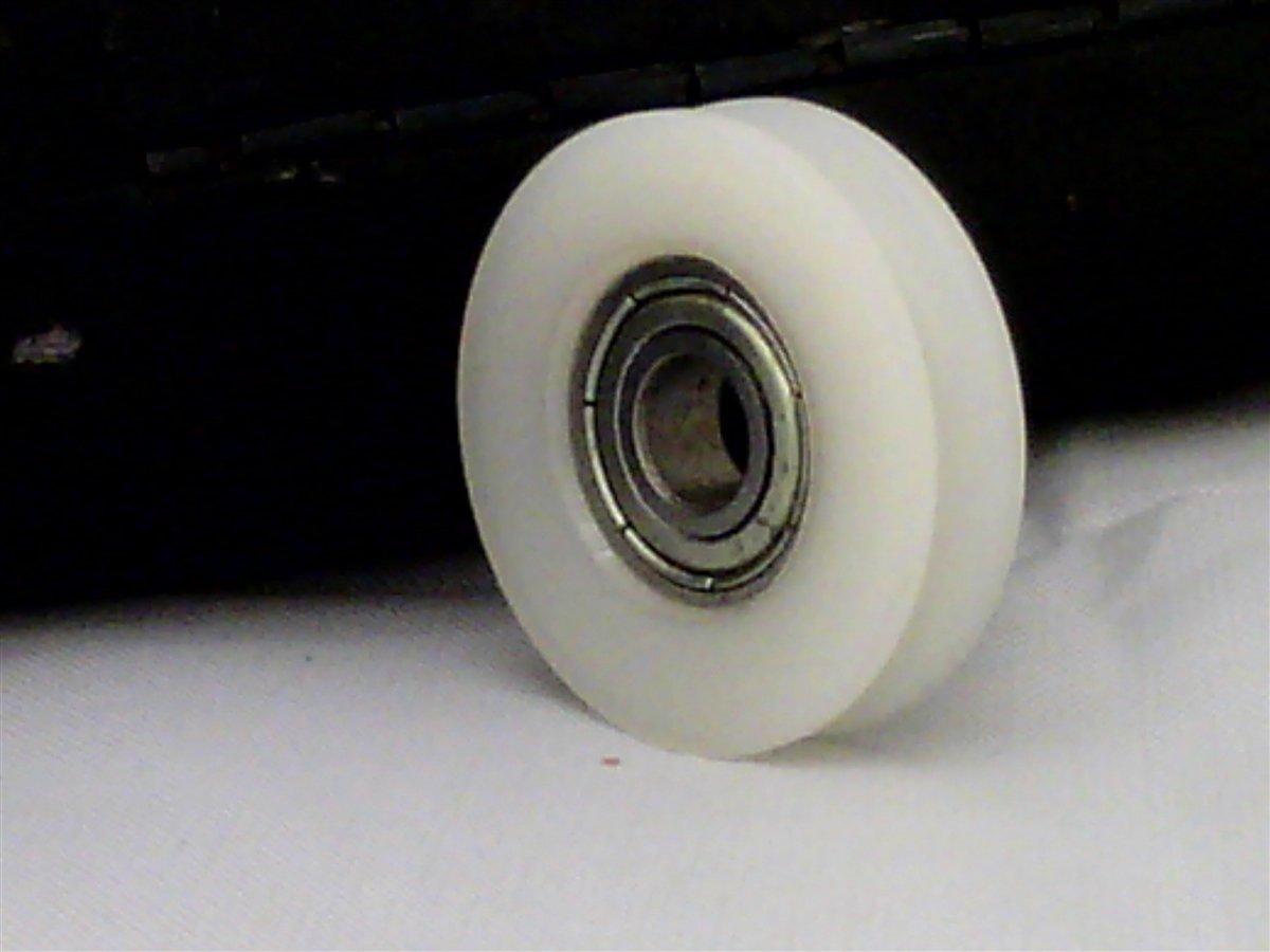 5mm Bore Bearing - 17mm Round Nylon Pulley U-Groove Track Roller Bearing 5x17x6mm