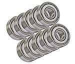 10-Pack 5x10mm - Double Shielded 5x10x4 Miniature Bearing