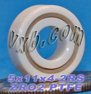 5x11x4 ZrO2 Full Ceramic Sealed Miniature Bearing
