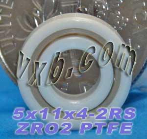 5x11x4 ZrO2 Full Ceramic Sealed Miniature Bearing
