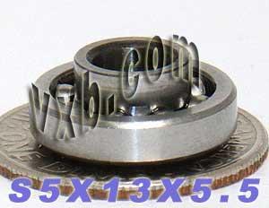 5x13x5.5 Open Bearing Stainless Steel - extended inner ring Bearing