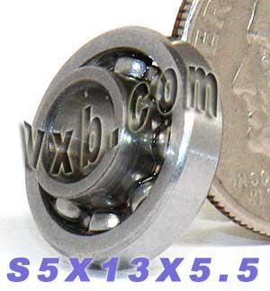 5x13x5.5 Open Bearing Stainless Steel - extended inner ring Bearing