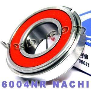 6004NR Nachi Bearing 20x42x12:Open:C3:Snap Ring:Japan