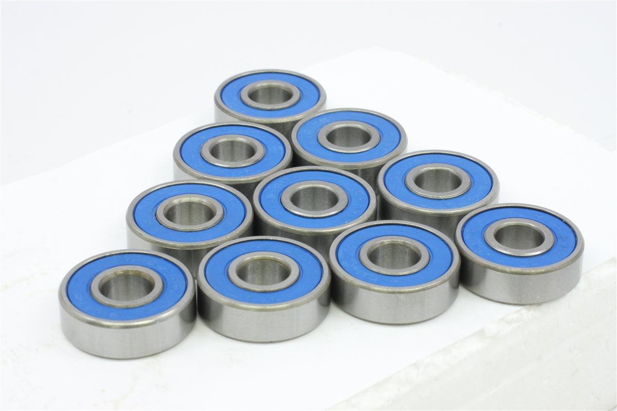 100-Pack 608-2RS Skate Ball Bearings - Blue Seals