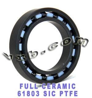 61803 Silicon Carbide Full Ceramic Ball Bearing 17x26x5mm