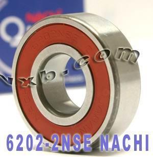 6202-2NSE C3 Ball Bearing 15x35x11mm Sealed Nachi Made in Japan
