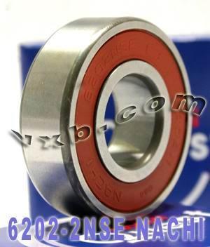 6202-2NSE C3 Ball Bearing 15x35x11mm Sealed Nachi Made in Japan