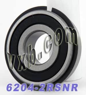 6204-2RSNR Bearing 20x47x14mm Sealed - Snap Ring