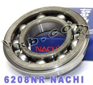 6208NR Nachi Open Bearing C3 Snap Ring Japan 40x80x18mm
