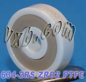 Full Ceramic 634-2RS Bearing 4x16x5 ZrO2 Miniature Sealed Bearing
