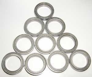 10-Pack 6702ZZ Bearings 15x21x4mm - Shielded
