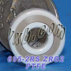 695-2RS Full Ceramic Sealed Bearing 5x13x4 ZrO2 Miniature Bearing
