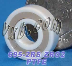 695-2RS Full Ceramic Sealed Bearing 5x13x4 ZrO2 Miniature Bearing