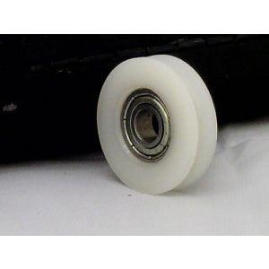 6mm Bore Bearing - 22mm Round Nylon Pulley U-Groove Track Roller Bearing 6x22x7mm