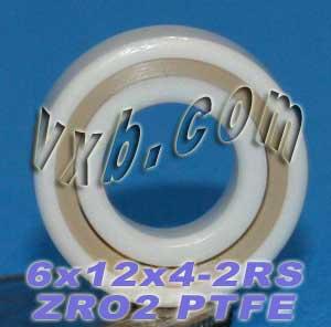 6x12x4mm ZrO2 Full Ceramic Sealed Miniature Bearing