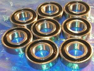 8-Pack 6205-2RS Bearings 25x52x15mm Sealed