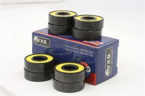 80-Pack 608-2RS Black Skateboard/Inline Skate/Rollerblade/Hockey Bearings