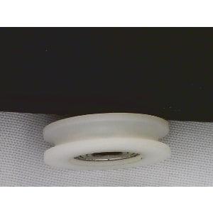 8mm Bore Bearing - 30mm Round Nylon Pulley U-Groove Track Roller Bearing 8x30x10mm