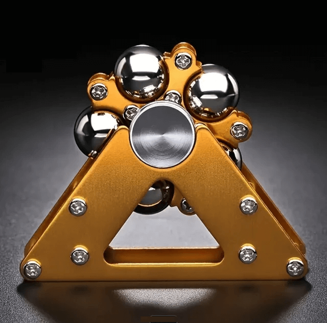 Double Pendulum Fidget Spinner – Gold Finish - Stress Relief Toy