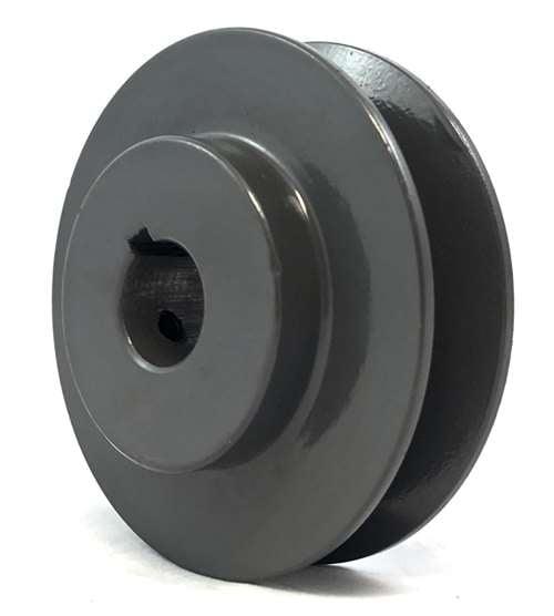 BK50-5/8" Bore Solid Pulley - 5" OD for V-belts cast iron size 4L, 5L