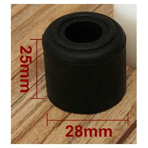 Black Rubber Door Stop Stopper Cylinder 17x28x25mm