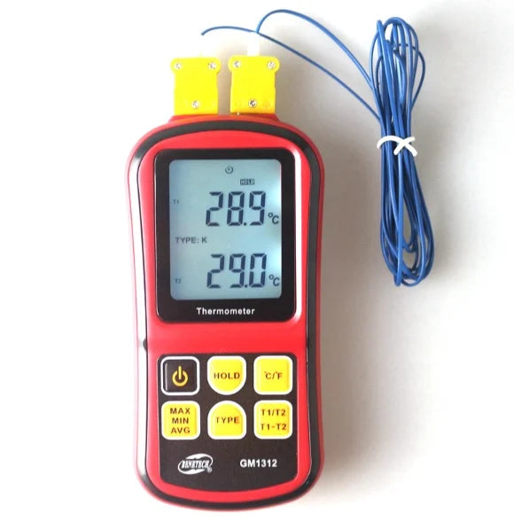 Digital Thermometer – J, K, T, E, N, R, S Thermocouple -58°F to +572°F