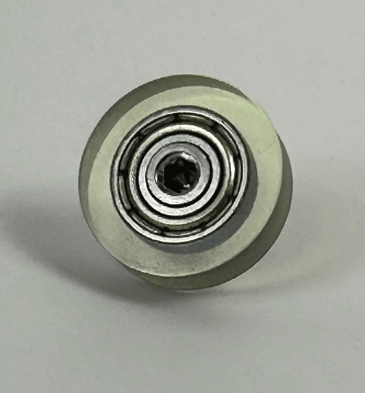 PU3x12x3ZZ GREEN PU Covered Bearing M3 Stud