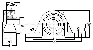 FHP210-50mmG Pillow Block Standard Shaft Height 50mm Bearing