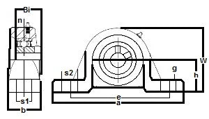 FHSLP206-19 Pillow Block Low Shaft Height 1 3/16 Bearing