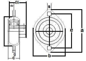 FHSPFLZ207-22 Bearing Flange Pressed Steel 2 Bolt 1 3/8