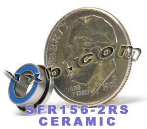 Flanged Bearing SFR156-2RS 3/16x5/16x1/8 inch Ceramic Bearing