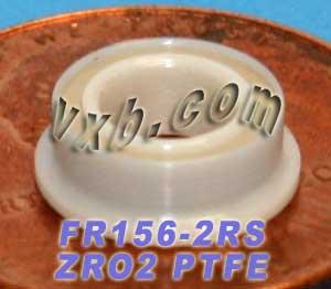 FR156-2RS Full Ceramic Flanged Bearing 3/16x5/16x1/8 inch ZrO2