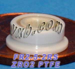 FR2-5-2RS Full Ceramic Flanged Bearing 1/8" x 5/16x9/64 inch ZrO2
