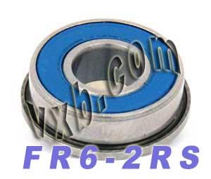 FR6-2RS Flanged Sealed Bearing 3/8" x 7/8" x 9/32" - Miniature