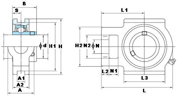 FYH Bearing 15mm UCT202E Take Up Mounted Bearing
