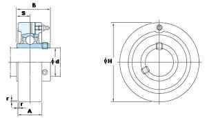 FYH Bearing UCC210 50mm Cartridge Mounted Bearing