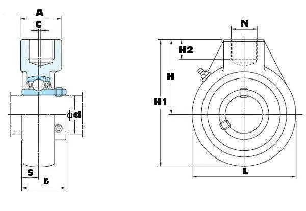 FYH Bearing UCHA204-12 3/4 Hanger type Mounted Bearing