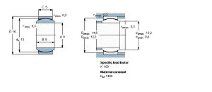 GE30C Maintenance Free Spherical Plain Bearing 30mm Steel - PTFE composite