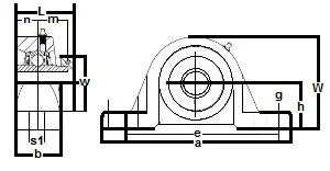 GRP210-50mm Pillow Block Standard Shaft Height 50mm Ball Bearing