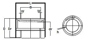 KB20AJ NB Bearing 20mm Ball Bushings Linear Motion Bearing
