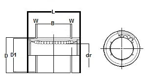 KBS20AJ NB Bearing 20mm Ball Bushings Linear Motion Bearing