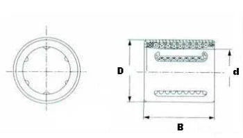 KH2540 25mm Ball Bushing 25x35x40 Linear Motion Bearing
