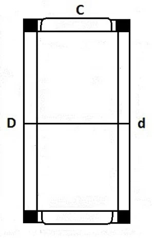 KT162123 - Needle Roller Bearing Cage - K 16x21x23mm