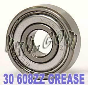 30-Pack Bearings 608ZZ 8x22x7 Shielded Greased Miniature