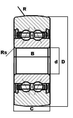 LR5008NPPU Track Roller 2-Row Bearing 40mm x 68mm x 21mm