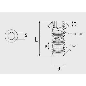 M3 x 3mm Length - Stainless Steel Hexagon Headless Hex Screw