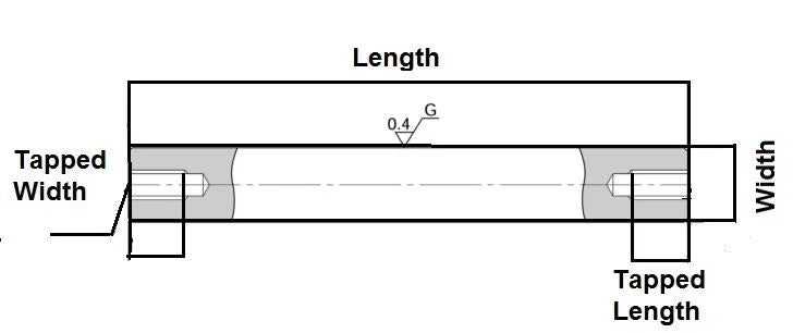 NB Linear Systems SFW20 1 1/4 Tapped Shaft 53.875 Length Inch Linear