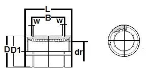 NB SM40GUUAJ 40mm Slide Bush Ball Linear Motion Bearing