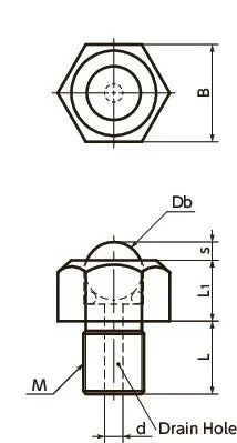 NBK Japan BRUHN-6-N Hexagon Head Screw Type Ball Transfer Unit for Upward, Downward & Sideward Facing Applications
