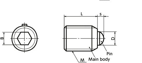 NBK Japan PSSS-8-1 Stainless Steel Heavy Load Mini Ball Plunger